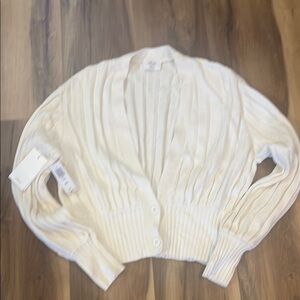 Aritzia Wilfred NWT Thais oak size small Women's White Cardigan Sweater